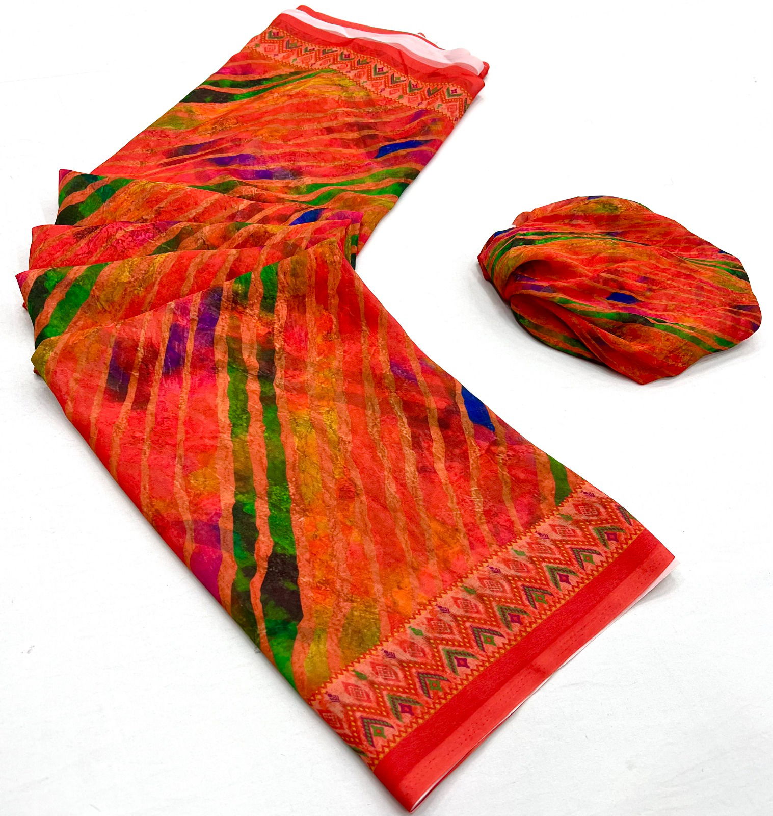SRC Sanjawani Georgette Printed Non Catalog Sarees Wholesale Price In Surat